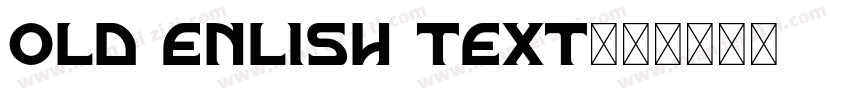 old enlish text字体转换